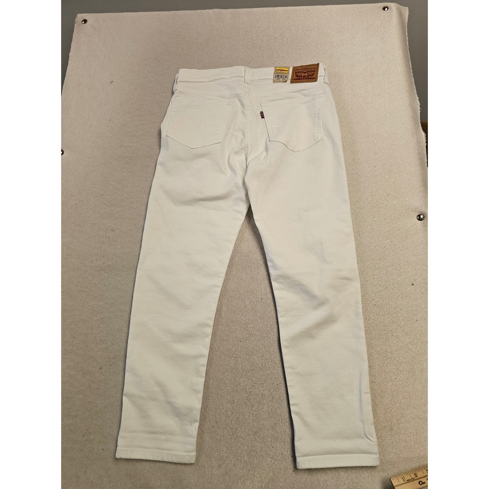 Levis Boyfriend Jeans Womens 4 X Short W27 L27 White Denim Mid Rise 198870306 - Picture 3 of 7